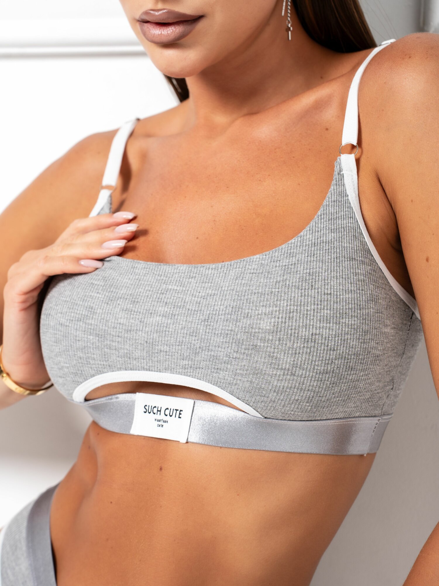 Комплект нижнего белья MICHAEL ACOSTA, размер ЕДИНЫЙ, серый — фото 1