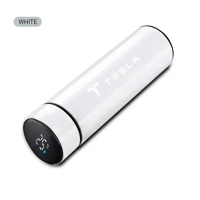 Автоматический цифровой интеллектуальный термос 500 мI для Tesla Model 3 X S Y P100D SpaceX автомобильный цифровой умный термос автоаксессуары For Teslas-White