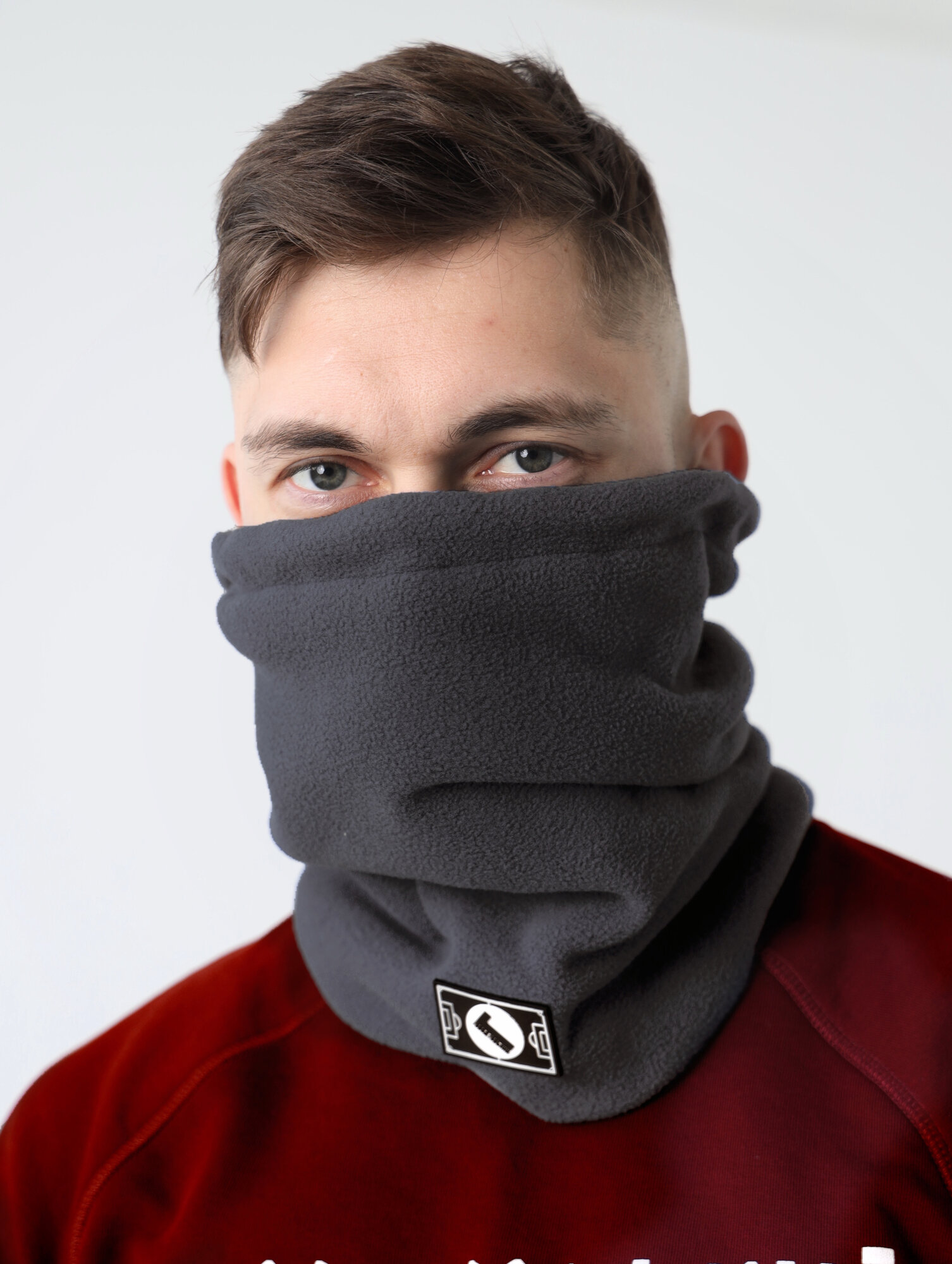 Шаль Город Горький Базовая коллекция для мужчин, темно-серый — фото 1