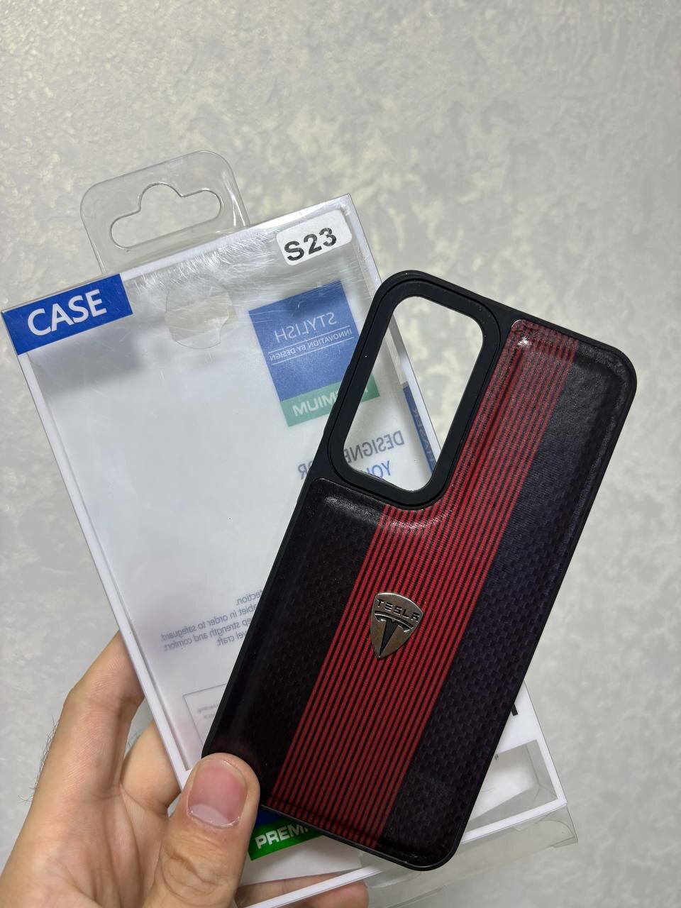 Чехол TeslaTOCAR, для Samsung S23 , из кожи, оригинальный дизайн