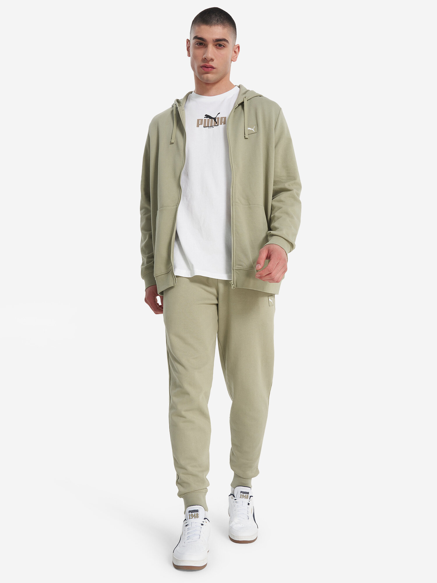 Толстовка спортивная PUMA, размер M, , зеленый — фото 1