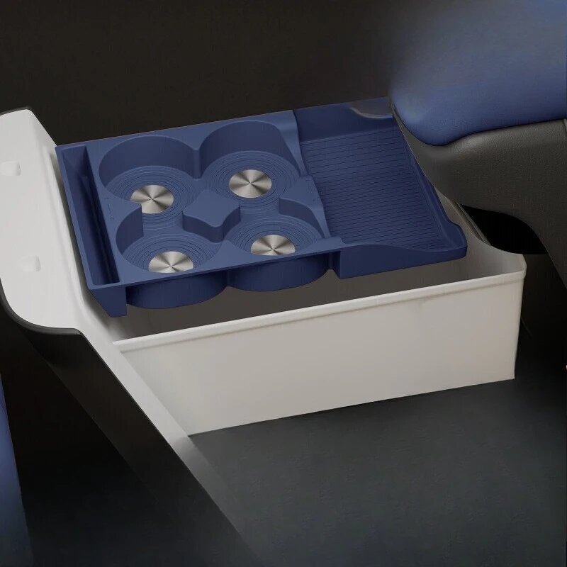 Картинки Для Xiaomi YU7 2025 задний ряд холодильника силиконовый коврик водонепроницаемый держатель для напитков нескользящий держатель для стакана с водой аксессуары, Green