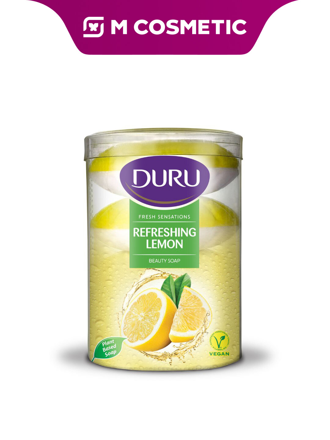 Мыло DURU "Fresh Sensations Refreshing Lemon", аромат лимона, 4 упаковки по 100 г