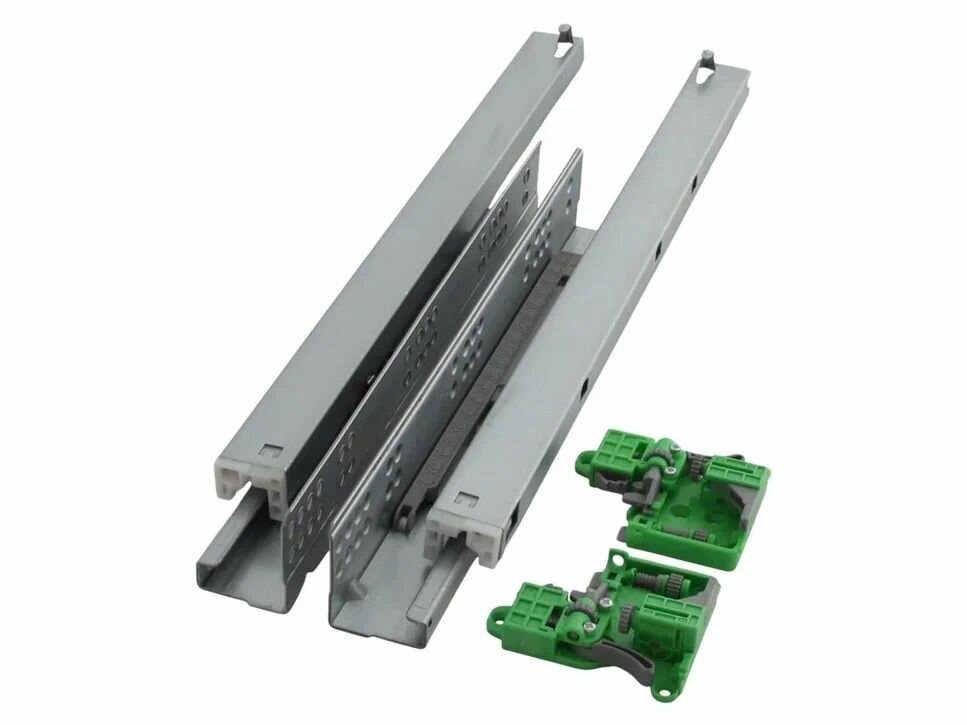 Направляющие скрытого монтажа с фиксатором с доводчиком 3D регулировка 500 мм