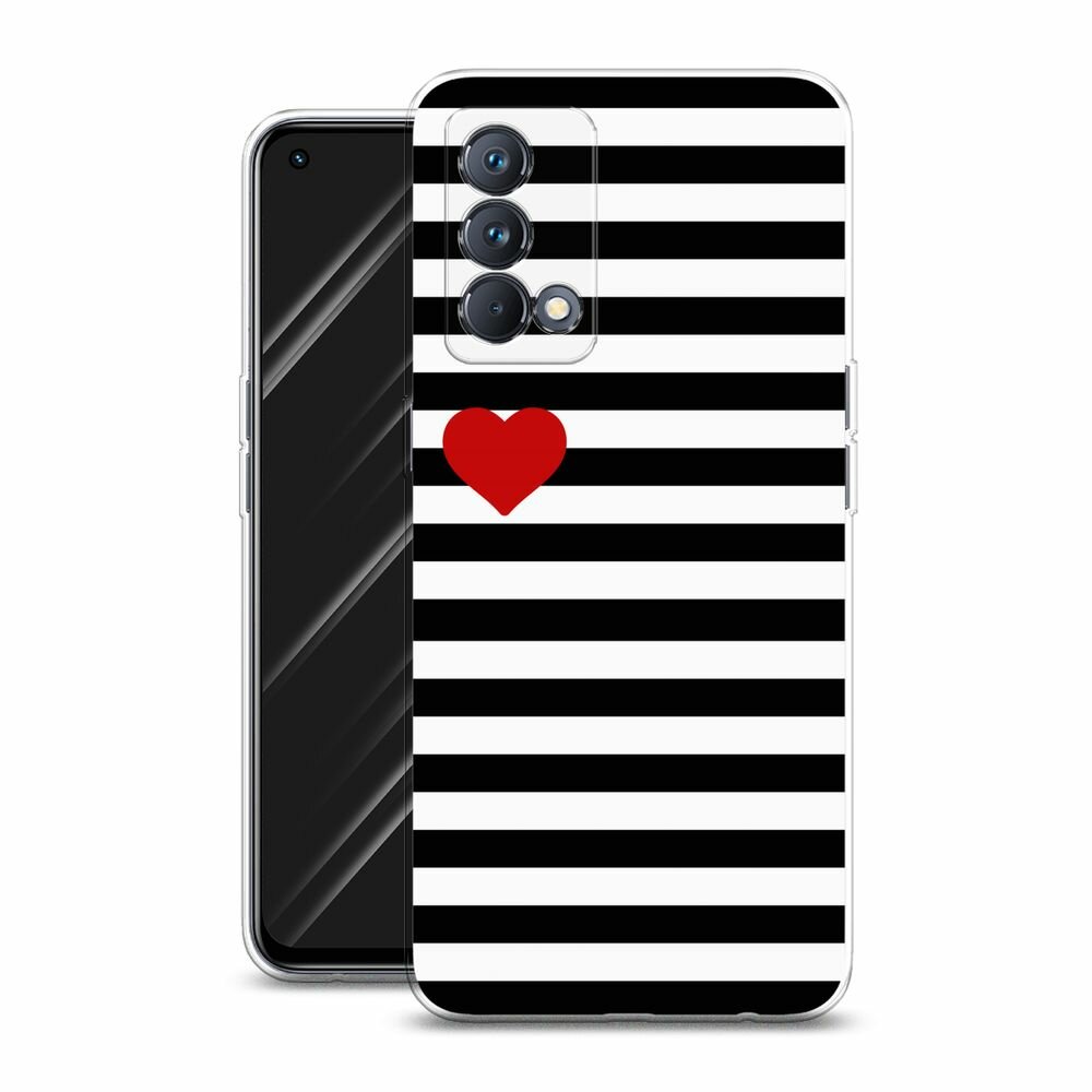 Чехол на Realme GT Master Edition / Реалми GT Мастер Эдишн с принтом "Красное сердце" — фото 1