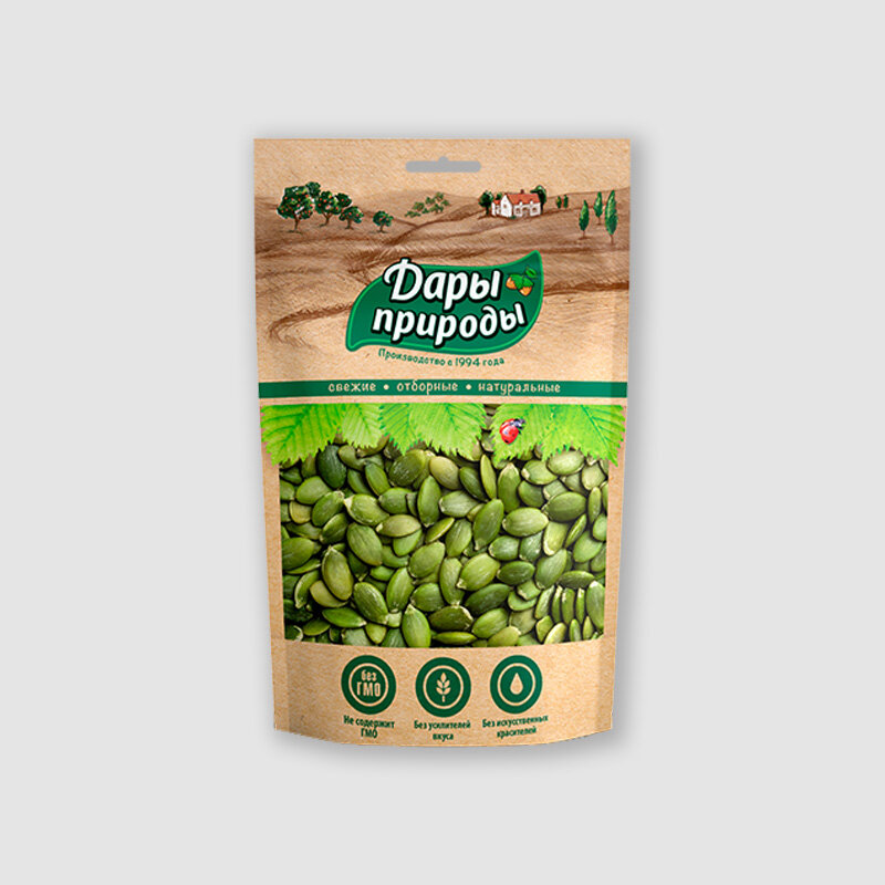 Семечки Дары природы тыквенные очищенные, 150 г