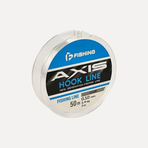 Изображение товара F-FISHING Леска Axis Hook Line Clear 50м 0,10мм 1,4кг 3lb