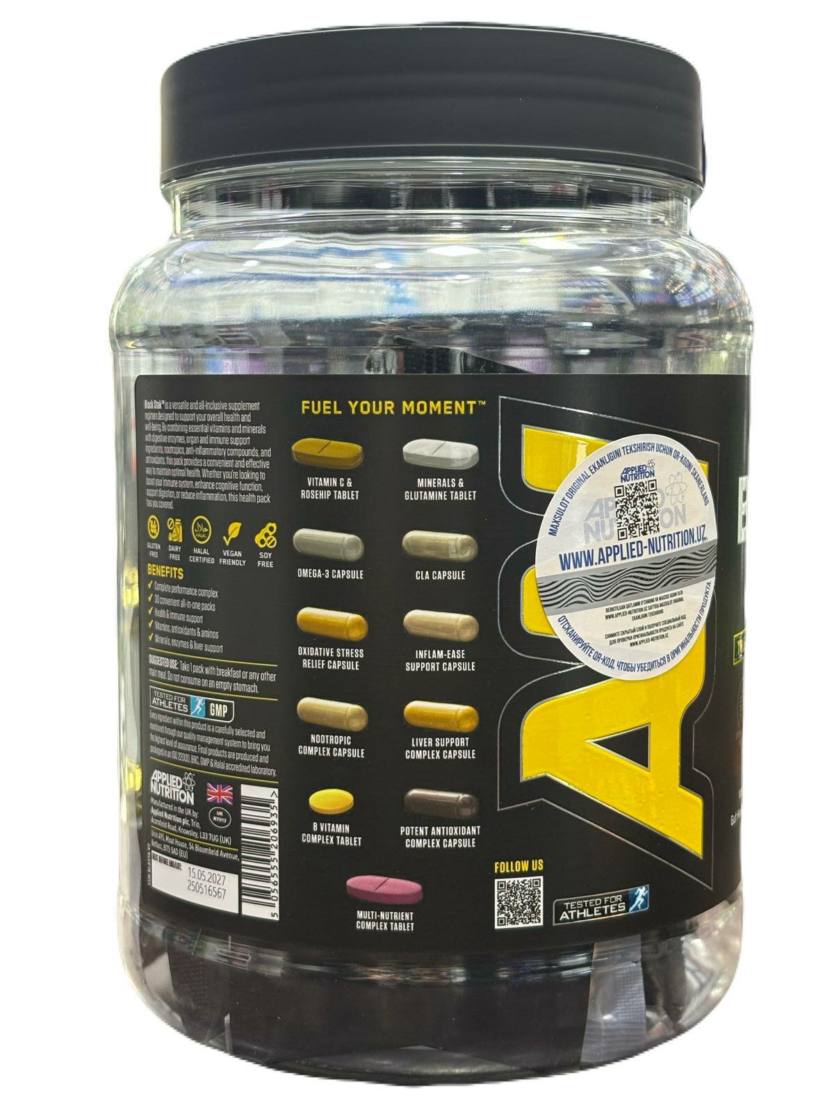 Applied Nutrition Black Stak 30 Packs, капсулы, 1 упаковка, без вкуса — фото 1