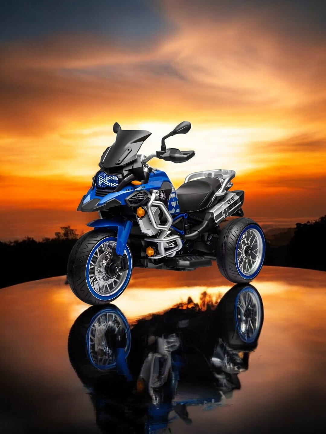 Электромотоцикл BIGG, на аккумуляторе, 2 двигателя, от 2 лет, световые эффекты