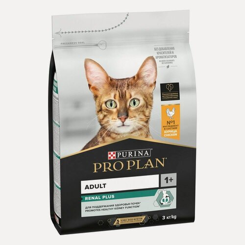 Изображение товара Pro Plan Original Adult Renal Plus (3кг. курица)Сухой корм для взрослых кошек.