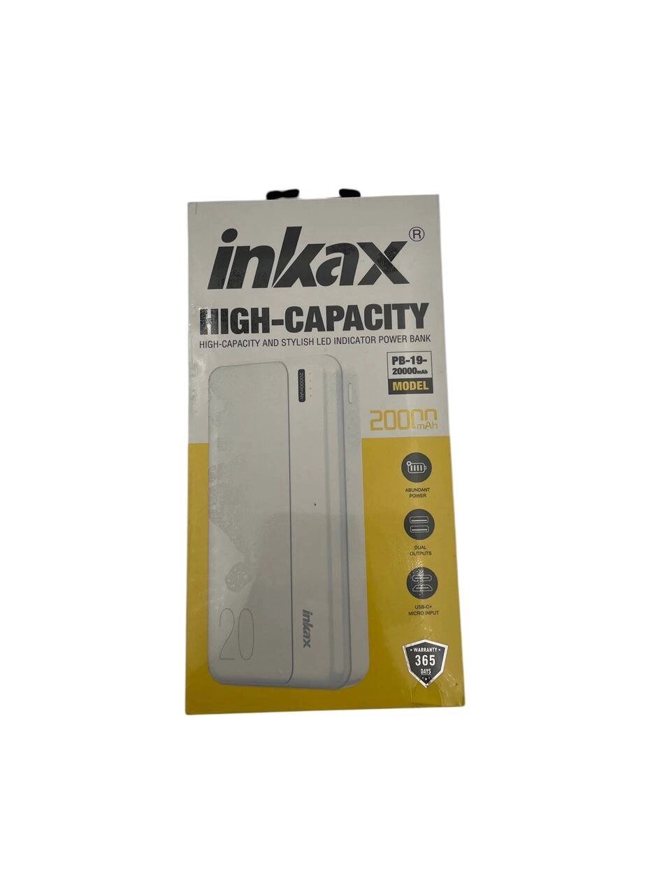 Портативный аккумулятор Inkax PB-19 20000 мАч черный - надежный внешний аккумулятор для телефона и других устройств