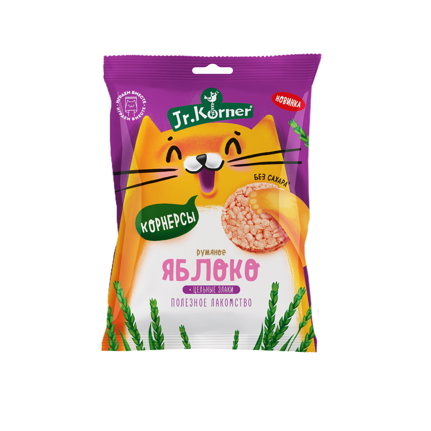 Хлебцы Jr.Korner "Румяное яблоко", с яблочным соком, в мини-формате, 30г