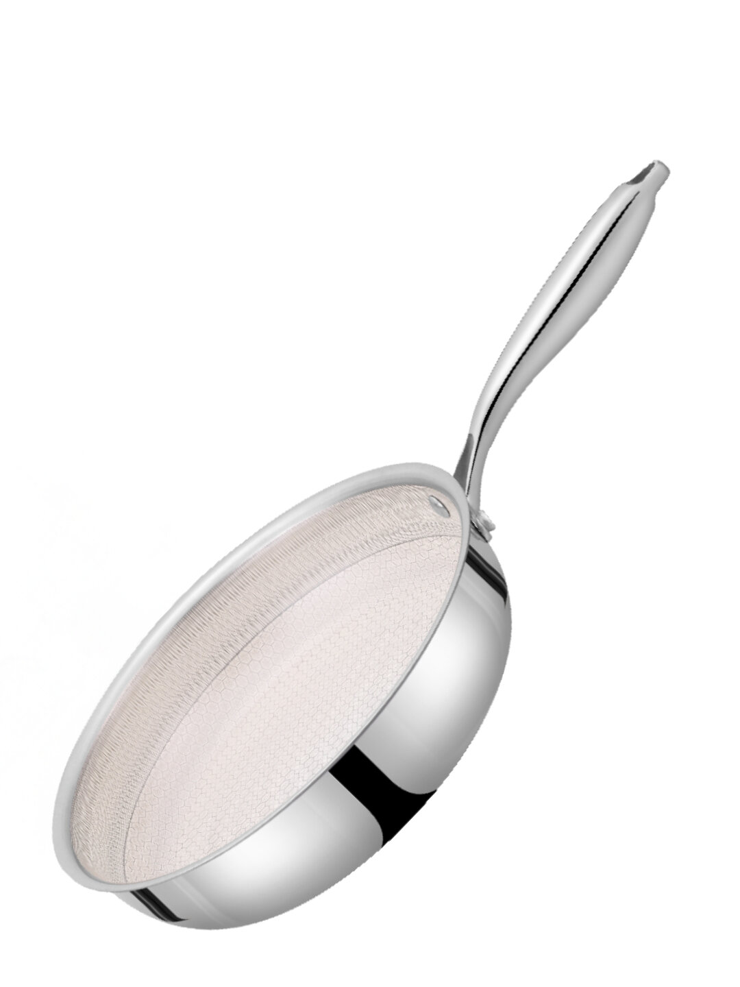 Сковорода Hause Roland с тефлоновым покрытием, из нержавеющей стали, белая и черная - Белый,2.5 Л