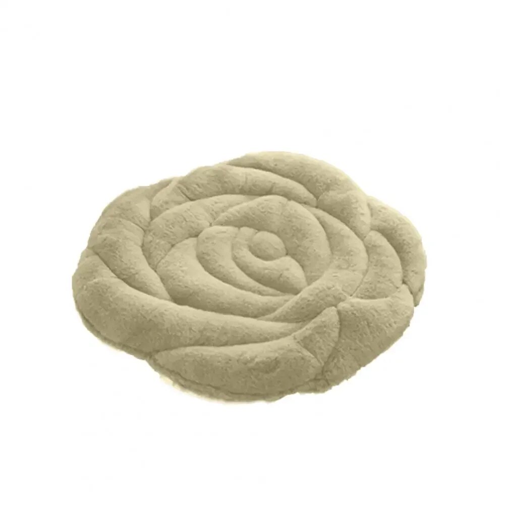 Розовая плюшевая подушка для сидения 45x45 см Бежевый