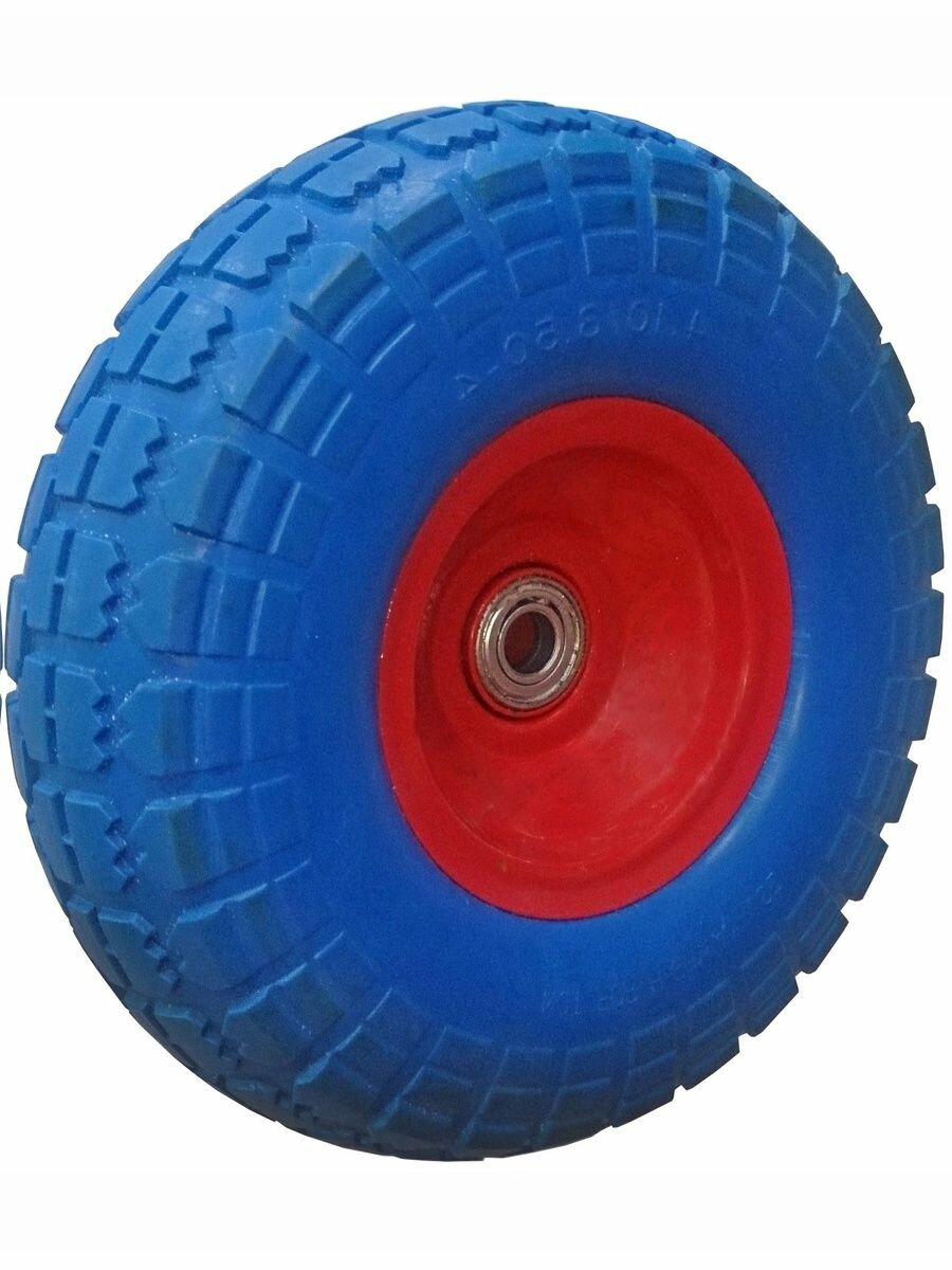Колесо PU1002 размер 10*35-4 16/80мм диск сварной пу синий