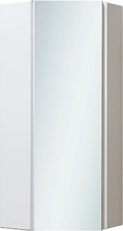 Угловой зеркальный шкаф Runo Эконом мебель Кредо 30 30 см угловое белое в современном стиле