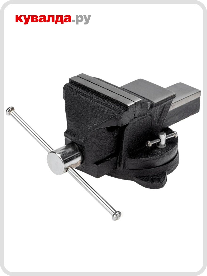 Тиски Kranz KR-12-5101 слесарные 100мм поворотные с наковальней