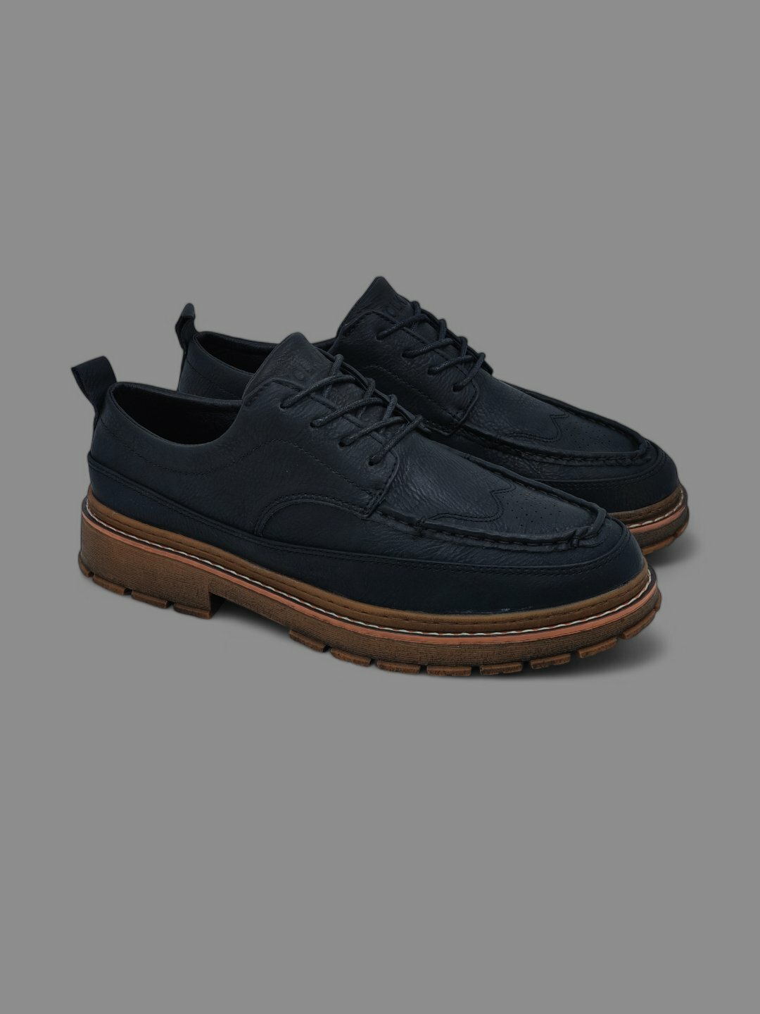 Лоферы  Туфли мужские Solid Step, из экокожи, водонепроницаемые, размер 38 39 40 41 42 43, Шоколадный — фото 1