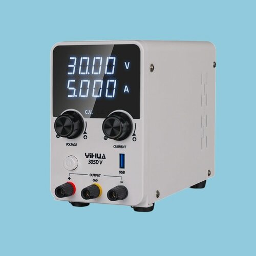 Изображение товара Блок питания регулируемый YIHUA 305D-V 30В, 5А, 20Вт fast USB