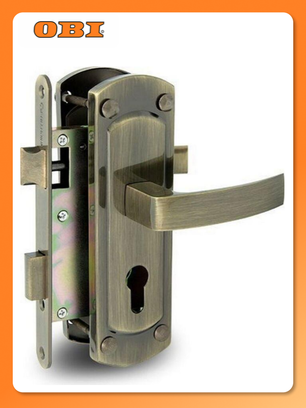 Замок Palladium 460-25 ABL античная бронза цинковый сплав для деревянных и металлических дверей