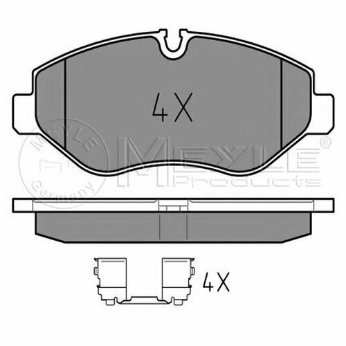 Комплект передних тормозных колодок Meyle 0252919220 для Mercedes SPRINTER 906, Viano W639, Vito W447, W639; VW CRAFTER 3035 2E,