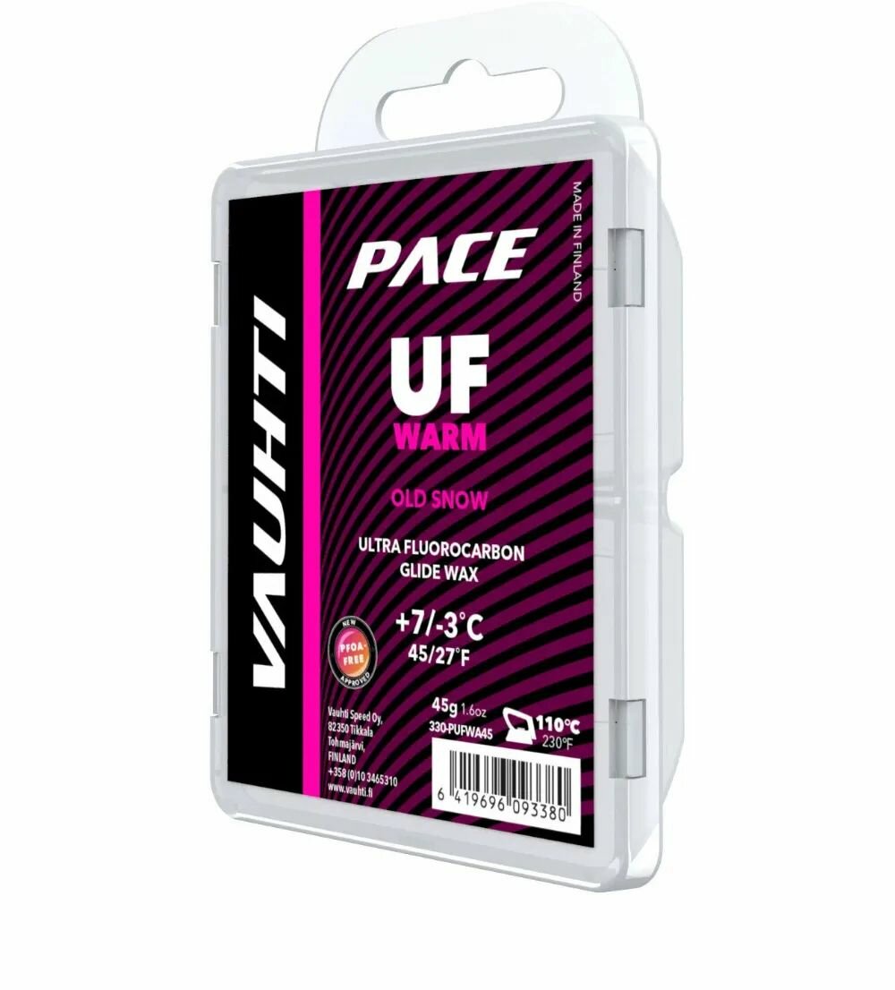 Ультравысокофторовый парафин VAUHTI UFUF WARM +7 -3 EV330-PUFWA45