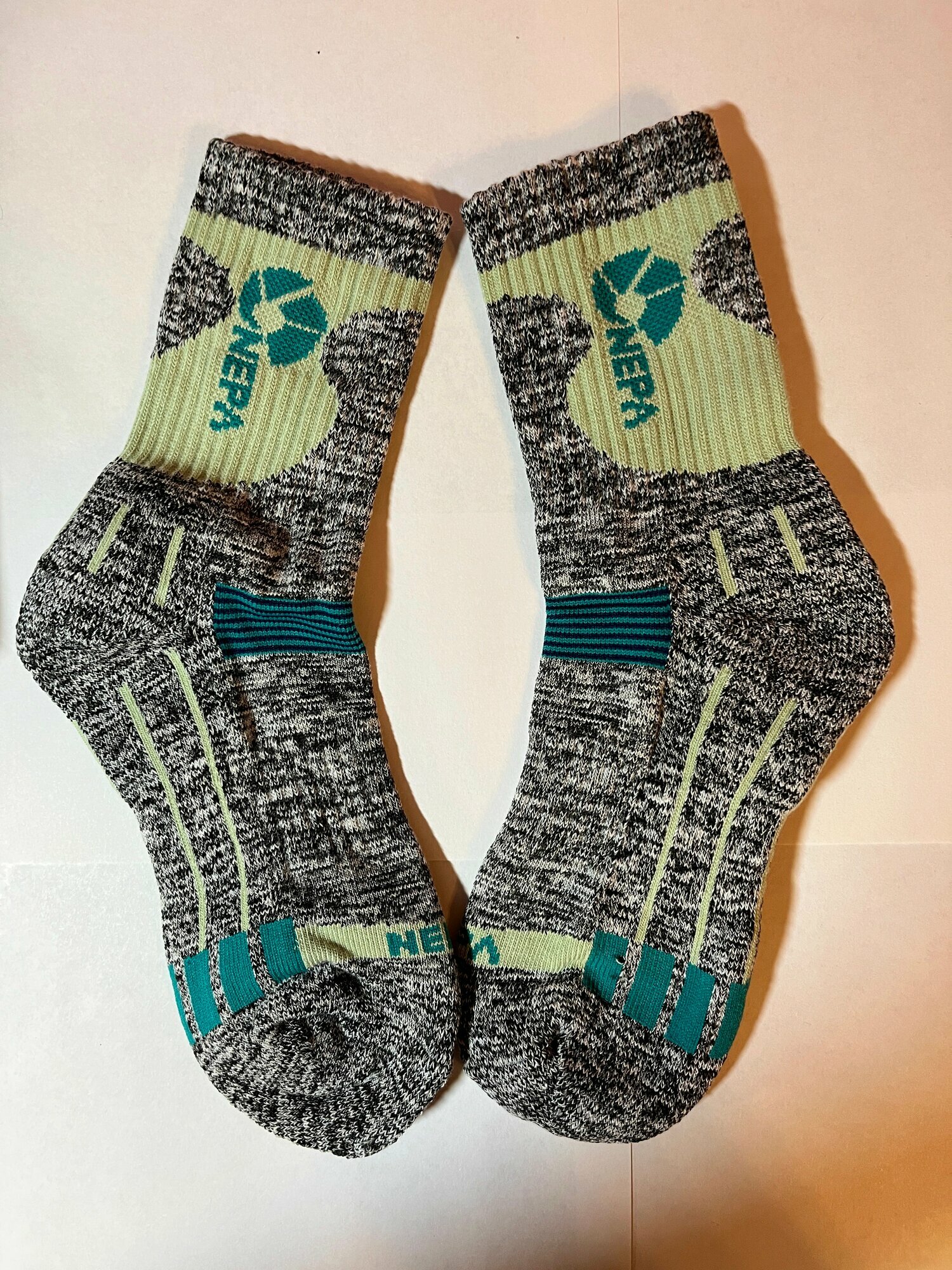 Носки NEPA, размер 24, серый, бирюзовый — фото 1