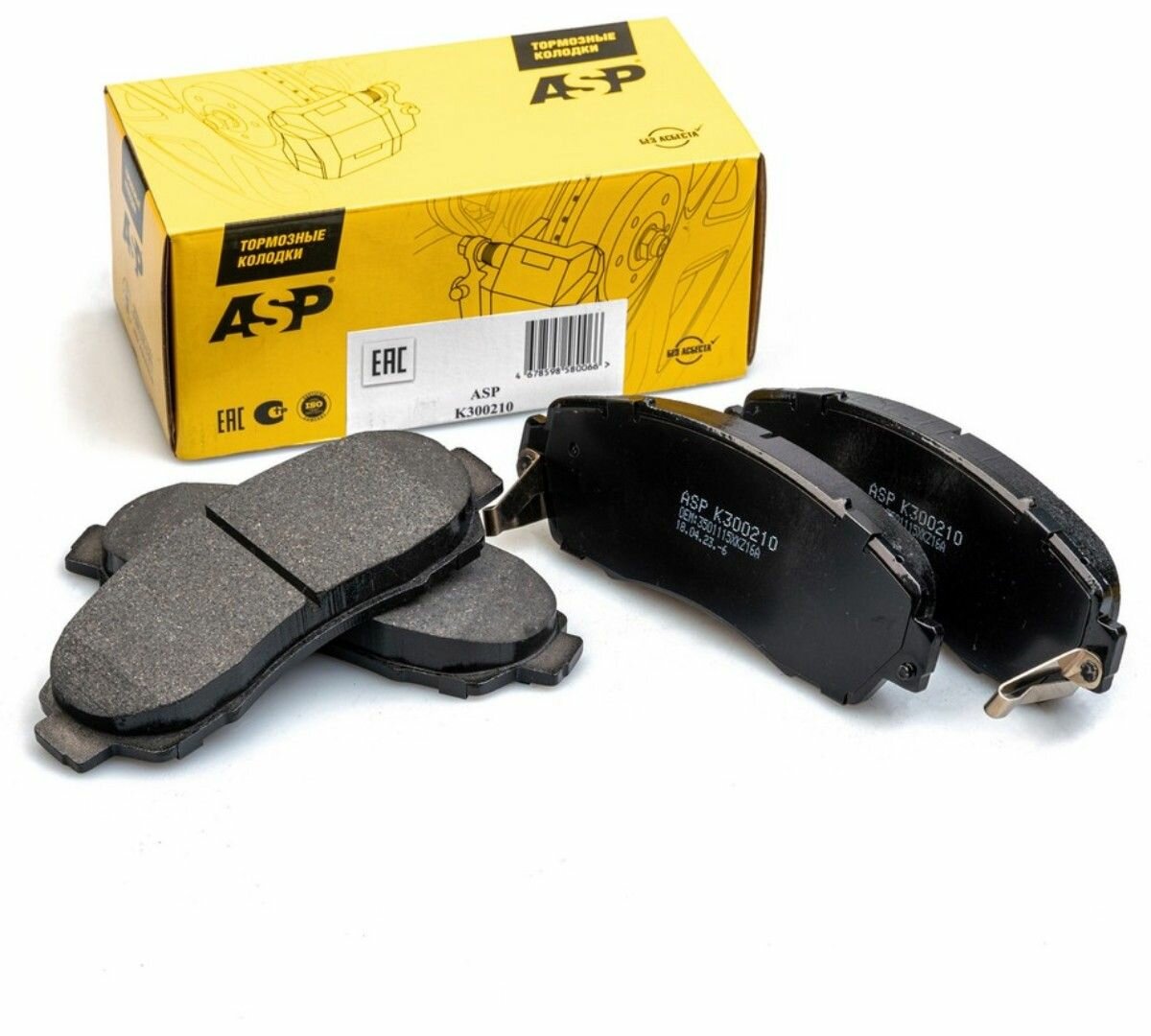 Колодки тормозные ASP K300210, передние, Honda CR-V, Haval H6, F7