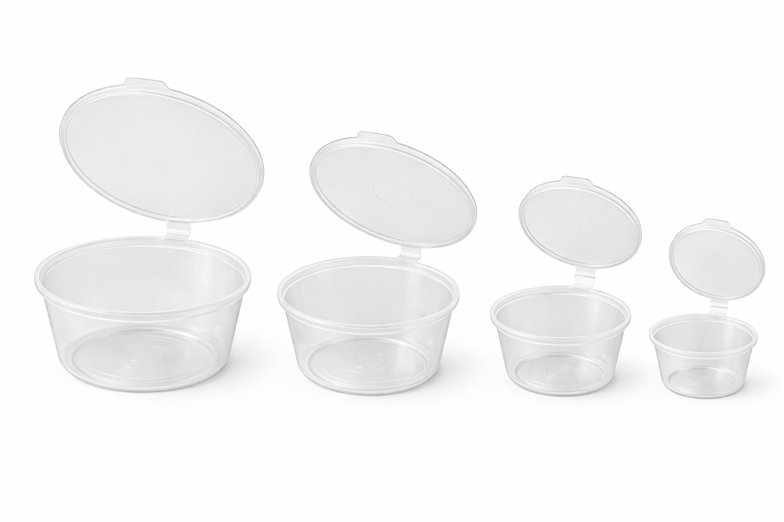 Соусник одноразовый, с крышкой, 80мл, 50мл, 30мл, 20 мл (100 шт)