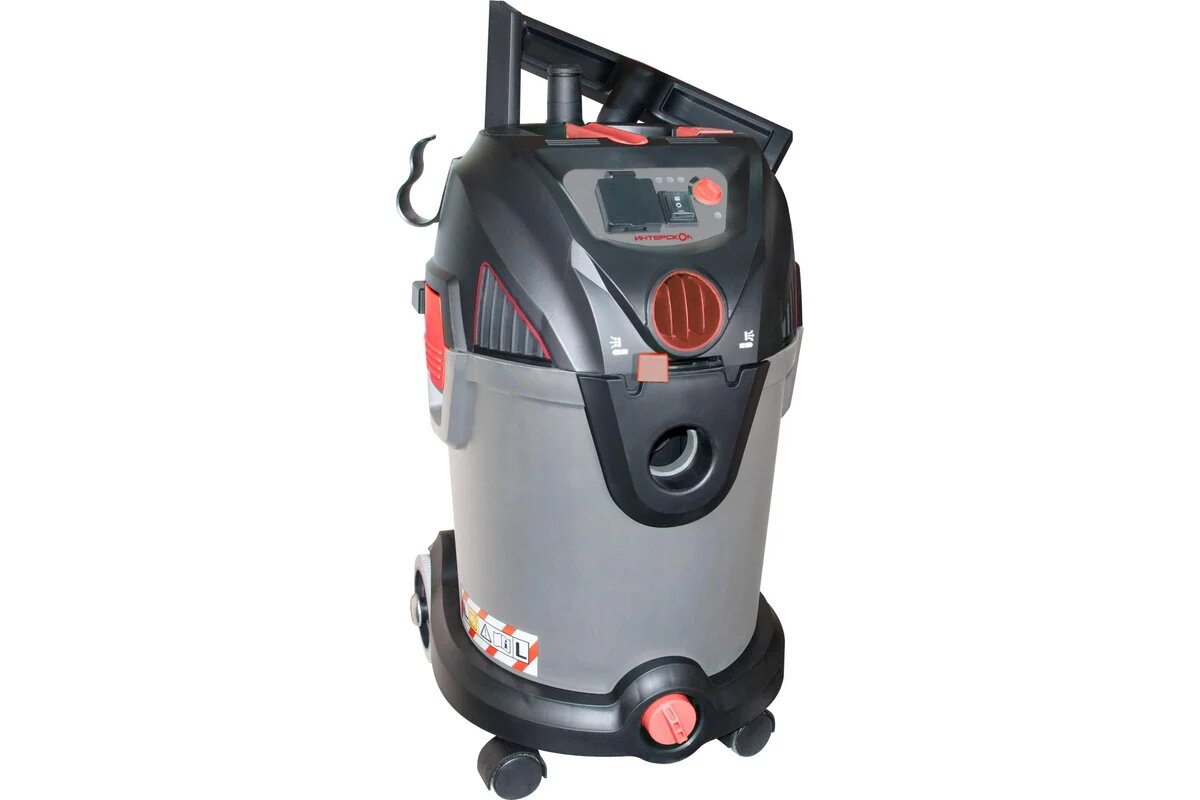 Пылесос строительный Интерскол ПУ-30/1400Р 707.1.0.00 , уборка сухая и сбор влажного мусора, 1400 Вт, 220 мбар