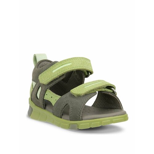 фото Сандалии ecco mini stride sandal, размер 24, зеленый, хаки