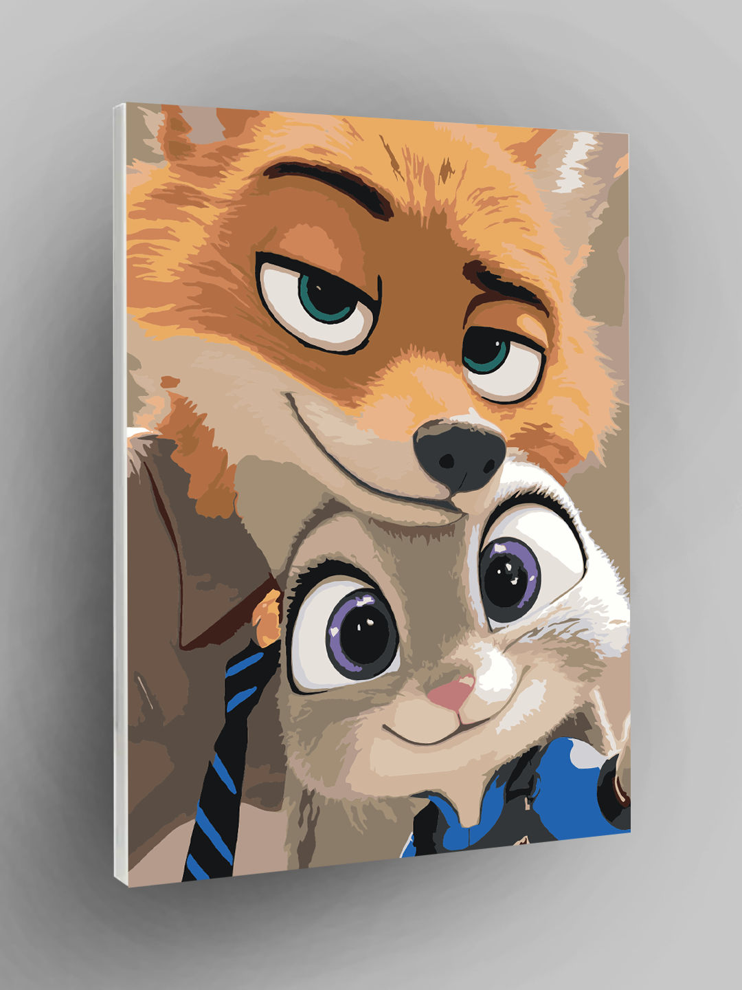 Картина по номерам "Зверополис", мультфильмы, 40×50 см, раскраска на холсте, набор для рисования