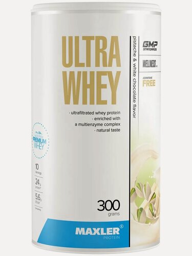 Изображение товара Протеин сывороточный Maxler Ultra Whey (300 гр) (фисташка-белый шоколад)