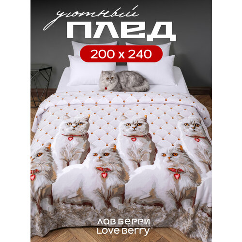 фото Плед 200х240 loveberry из велсофта, в спальню, гостиную, детскую, королевские особы love berry