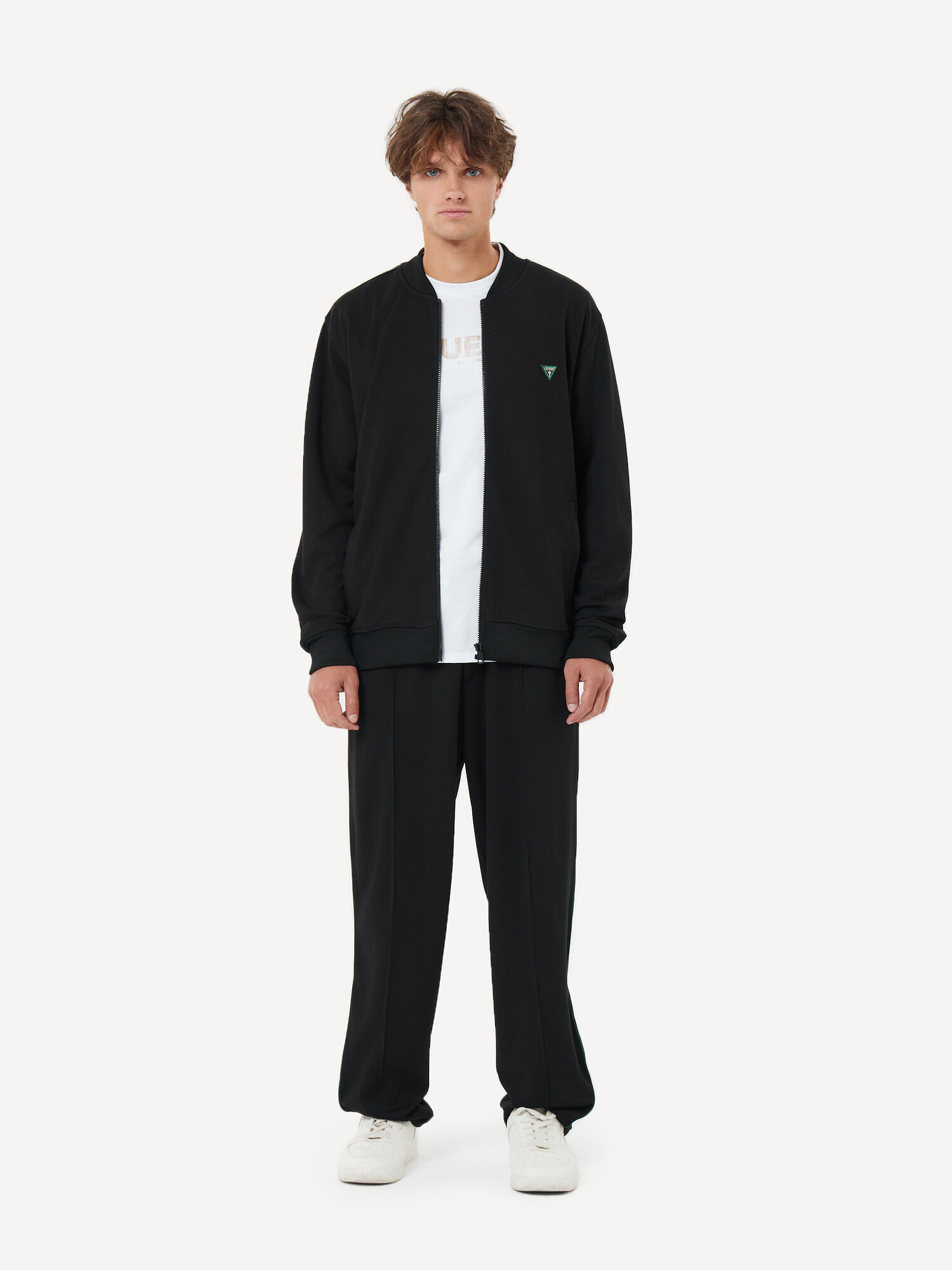 Кардиган GUESS TRUCK INTERLOCK SWEATSHIRT, размер L, черный — фото 1