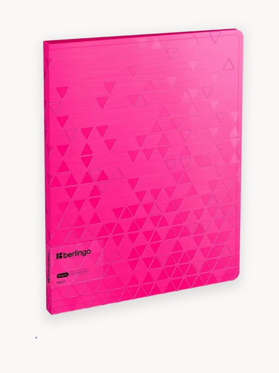 Папка скоросшиватель для документов и файлов Berlingo "Neon", А4, с внутренним карманом