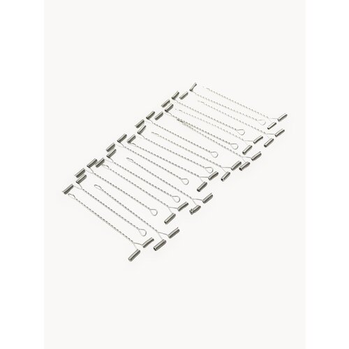 Отводы для рыбалки, для донной/фидерной ловли, серый металлик, набор 20 шт.