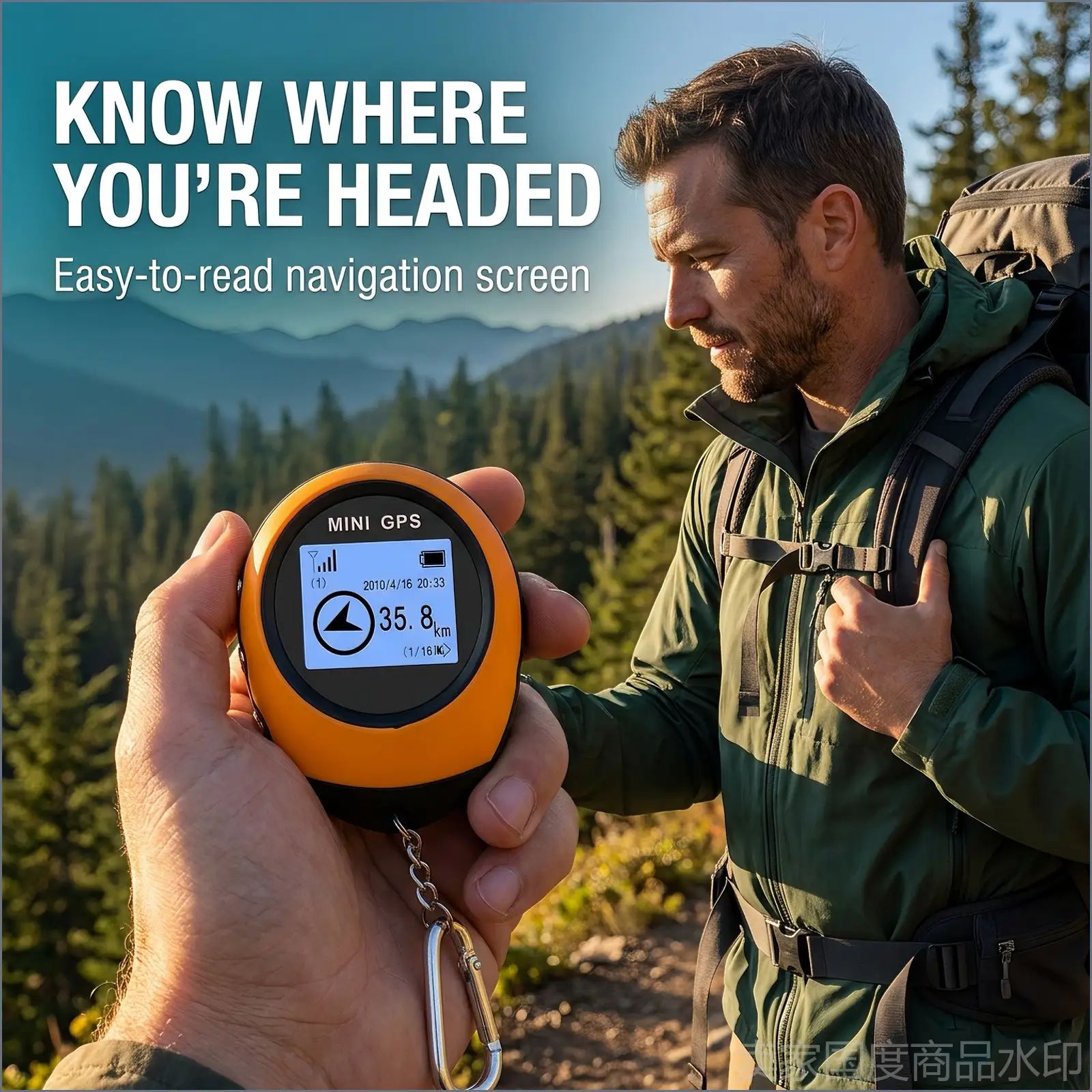 Портативный GPS-навигатор, точность 10 м, размеры 65 52 21 мм, встроенный аккумулятор