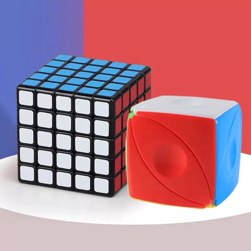 5x5 Скоростной Кубик Черный + Лист Кленового Древа, Гладкое Вращение для Конкурсов