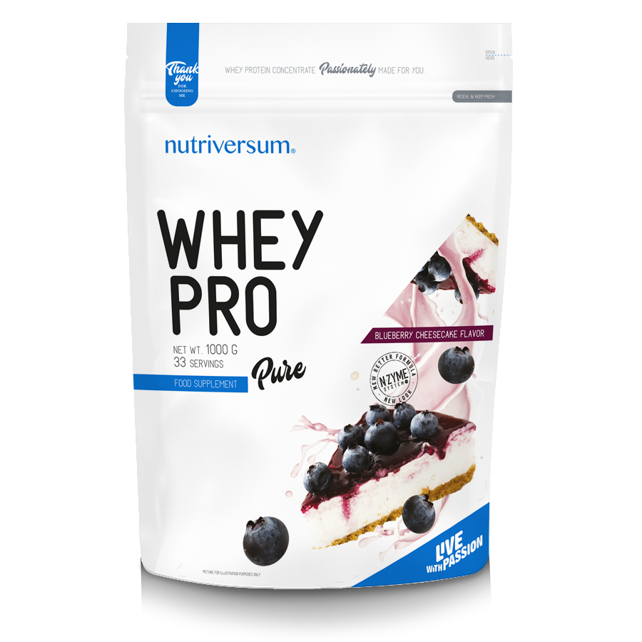 Nutriversum Whey Pro Сывороточный Протеин 1000 г со вкусом черничный чизкейк