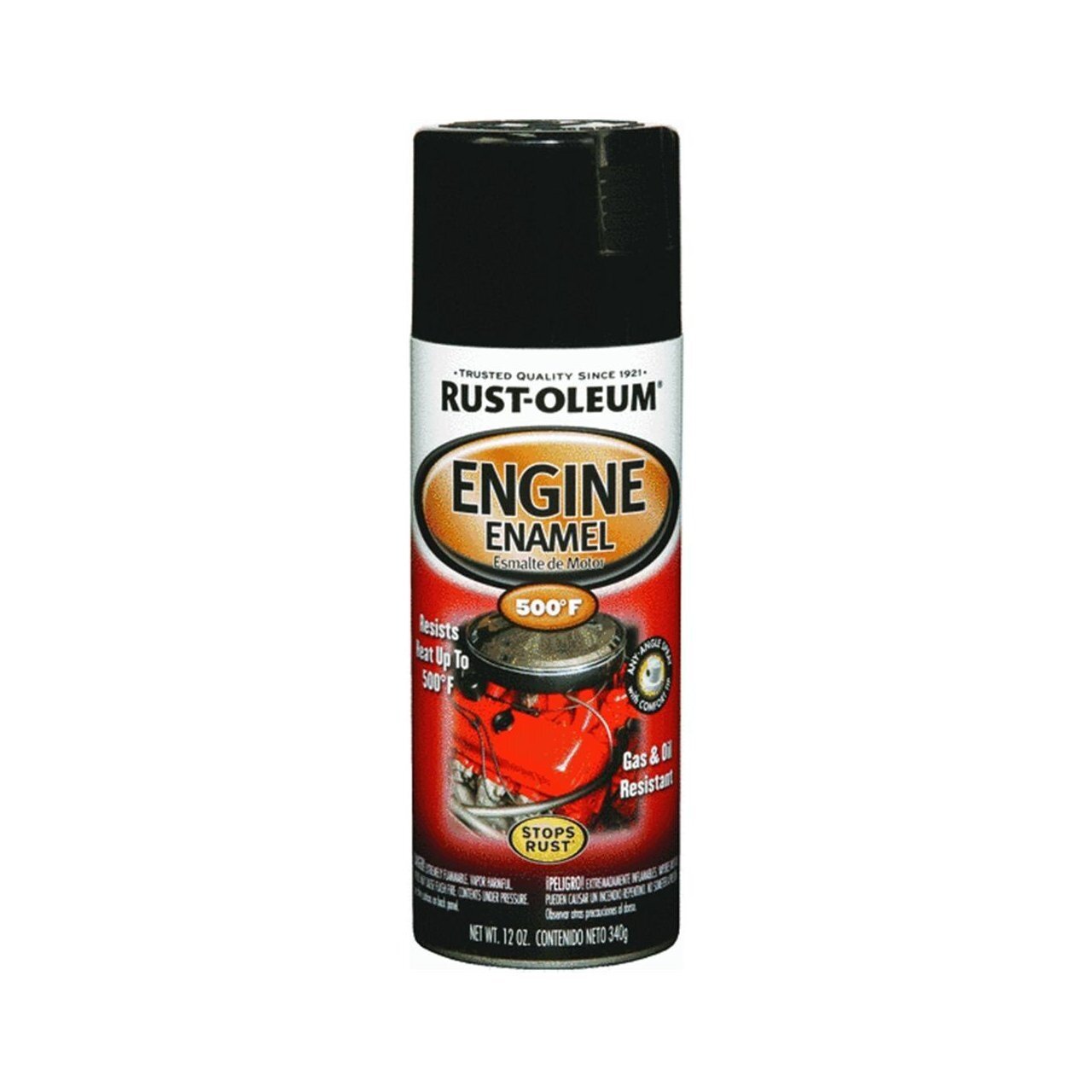 Эмаль термостойкая до 260 С глянцевая Rust Oleum Engine Enamel Черный 248932
