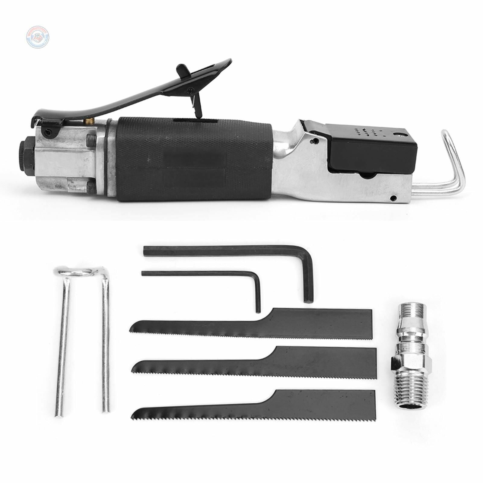Пневматическая сабельная пила компактный воздушный резак с мягкой антивибрационной ручкой набор из 3 сменных полотен ключ в комплекте безопасный выключатель и фильтр