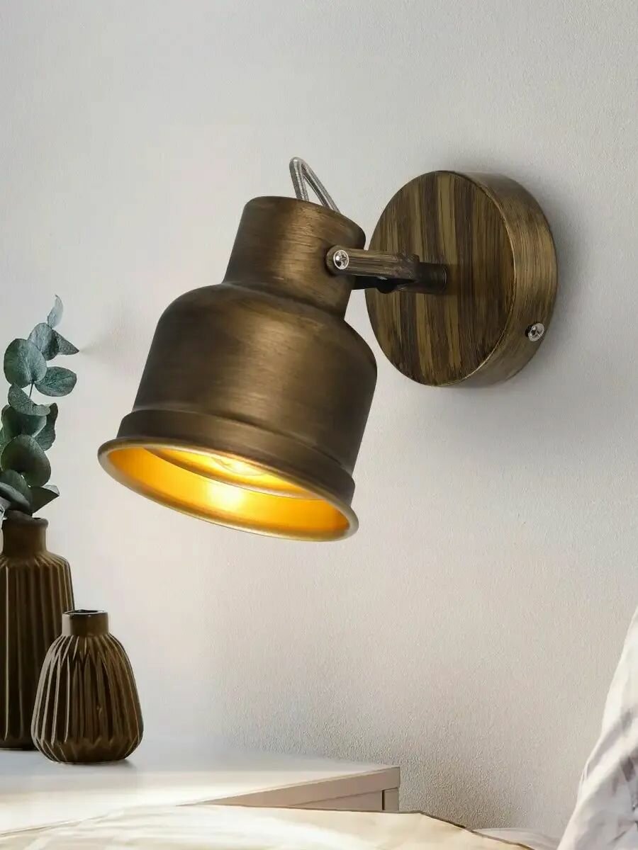 Светильник настенно-потолочный спот Rivoli Inessa 7035-701, 1 х Е27, 40 Вт, поворотный