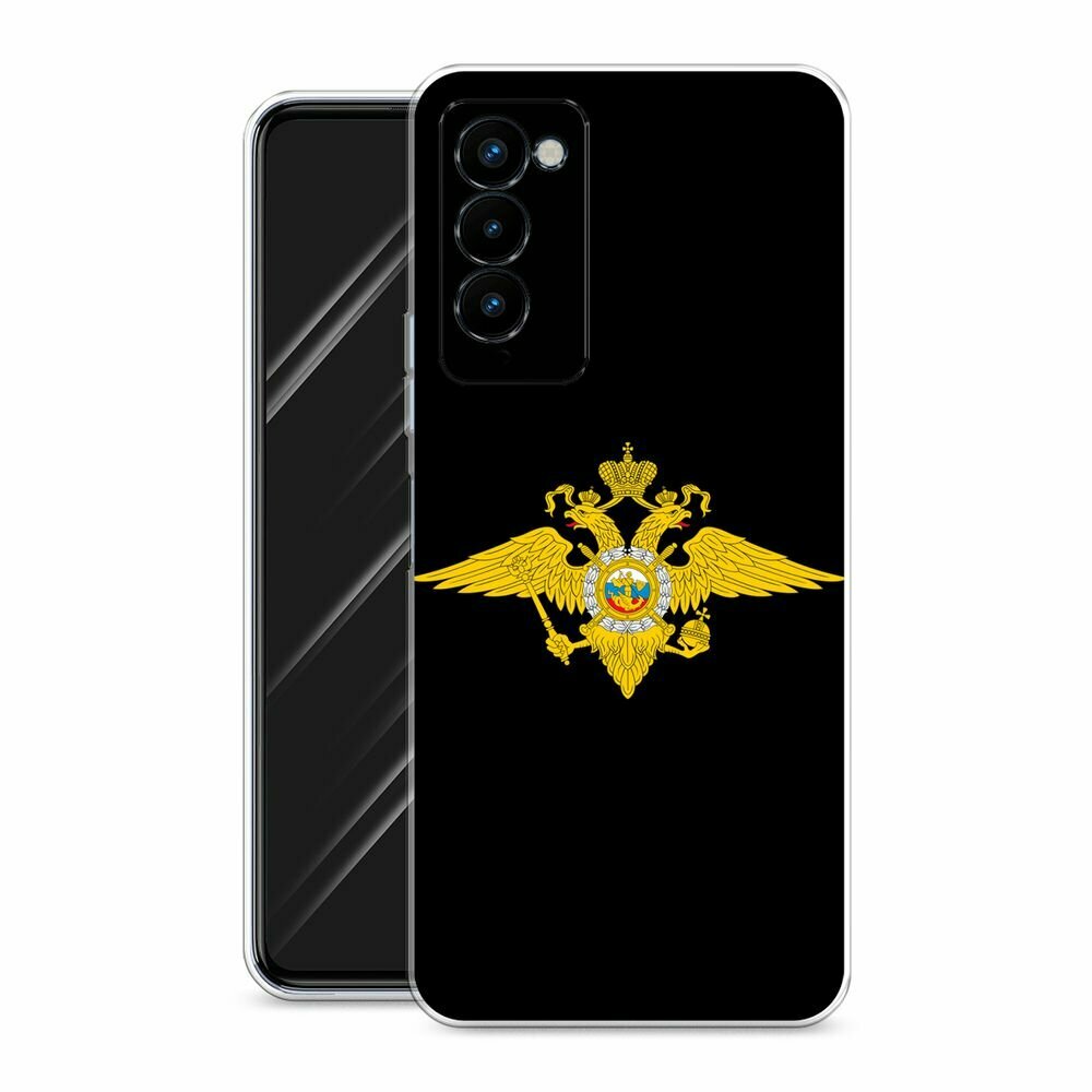 Чехол на Tecno Camon 18P / Техно Камон 18Р с принтом "МВД черный" — фото 1
