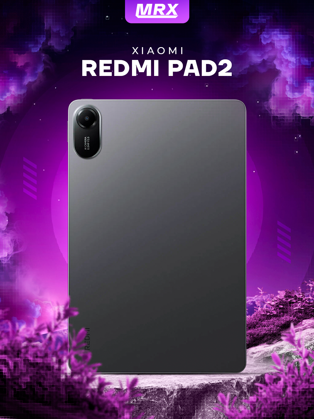 Планшет Redmi Pad 2 4G, 8/256 GB 11" IPS LCD, QHD 90Гц, 9000 мА/ч, гарантия 1 год серый