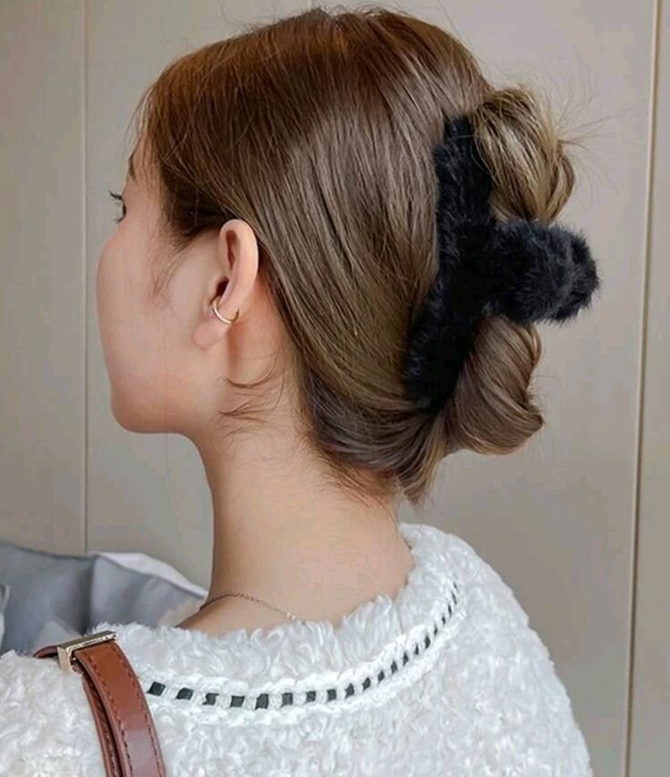 Пушистая, мягка и крепка заколка-краб для волос для всех девушек — фото 1