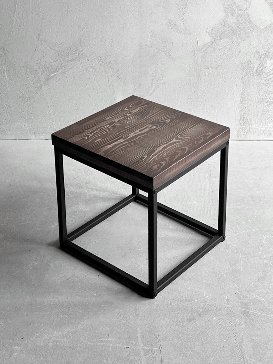 Столик журнальный loftovik  Квадро   сосна  металл  коричневый