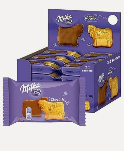 Изображение товара Печенье Милка покрытое молочным шоколадом / Milka Choco Cow 24 шт х 40 гр
