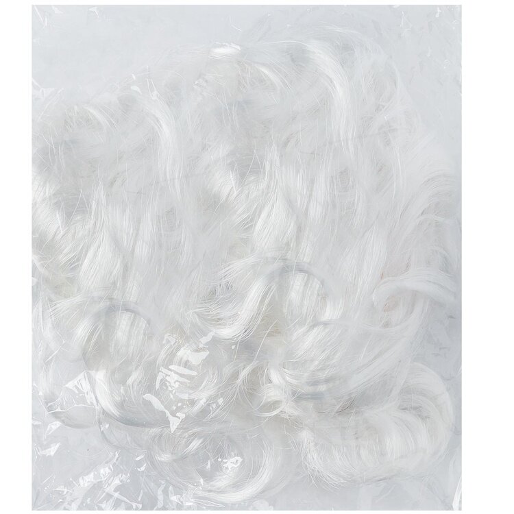 Борода новогодняя для образа Деда Мороза или Санта Клауса длина - 25см