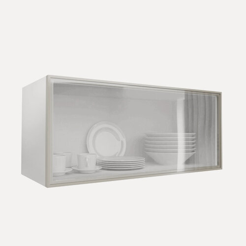 Изображение товара Фасад из алюминиевого профиля со стеклом Aluminum Glass 139,7х54,7х2 см, алюминий браш/бесцветное